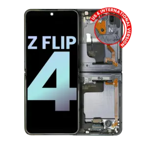MobileSentrix produktfoto: Samsung Galaxy Z Flip4 original inner OLED skærm Graphite; verificer den eksakte leverandørvariant før salg.